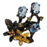 Inel din argint cu topaz, peridot si rodolit - Madammi.ro