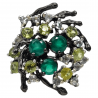 Inel din argint cu onix verde, topaz si peridot - Madammi.ro