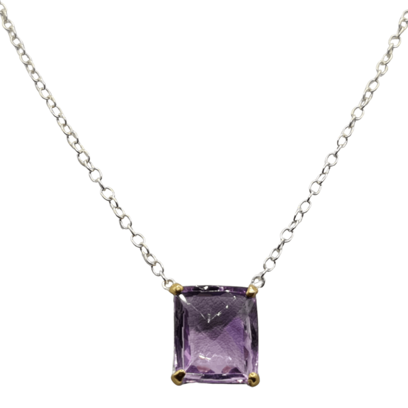 Colier din argint cu pandant cu ametist 24ct - Madammi.ro Colier din argint cu pandant cu ametist 24ct - Madammi.ro