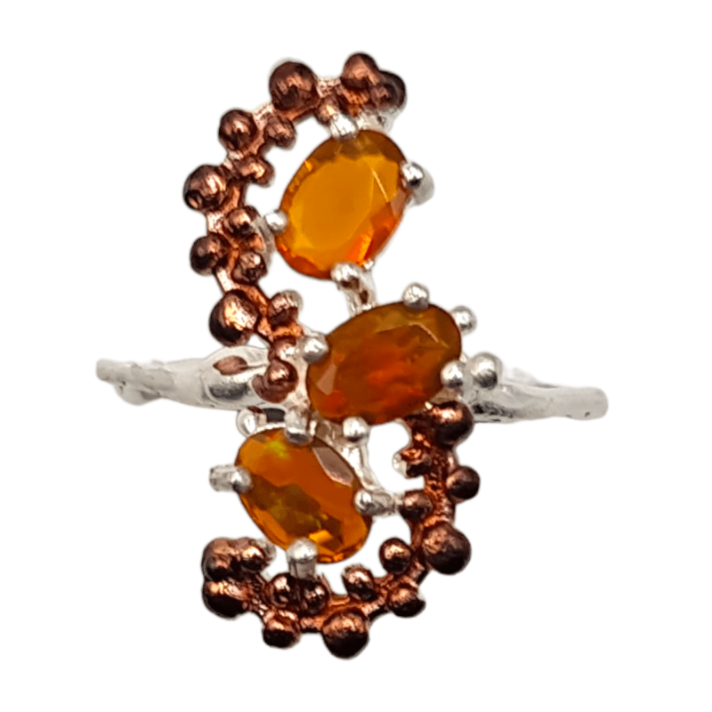 Inel din argint cu opal orange - Madammi.ro Inel din argint cu opal orange - Madammi.ro