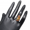Inel din argint cu opal orange - Madammi.ro