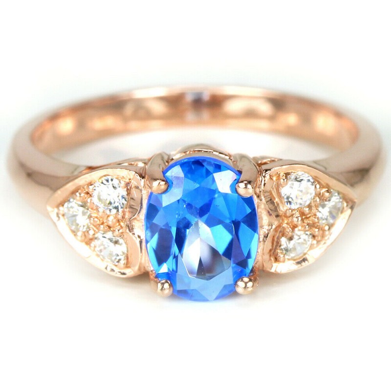 Inel din argint cu blue topaz si cz - Madammi.ro Inel din argint cu blue topaz si cz - Madammi.ro