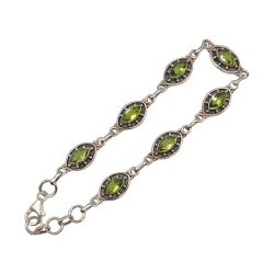 Bratara din argint cu peridot - Madammi.ro