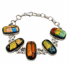 Bratara din argint cu dichroic glass - Madammi.ro