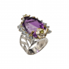 Inel din argint cu ametist 35ct, topaz si peridot - Madammi.ro
