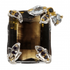 Inel argint cu cuart lemon, topaz, safir si cz - Madammi.ro