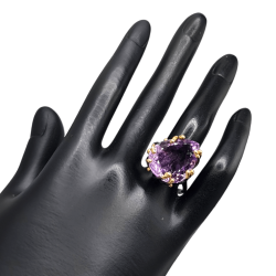 Inel argint cu ametist 28ct- Madammi.ro