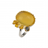 Inel din argint cu opal galben si topaz- Madammi.ro