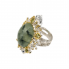 Inel argint cu prehnit, safir, peridot si cz - Madammi.ro