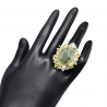 Inel argint cu prehnit, safir, peridot si cz - Madammi.ro