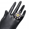 Inel argint cu iolit, perla, peridot si topaz - Madammi.ro