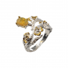 Inel argint cu opal si topaz - Madammi.ro