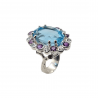 Inel din argint cu topaz albastru 23ct - Madammi.ro