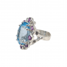 Inel din argint cu topaz albastru 23ct - Madammi.ro