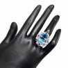 Inel din argint cu topaz albastru 23ct - Madammi.ro