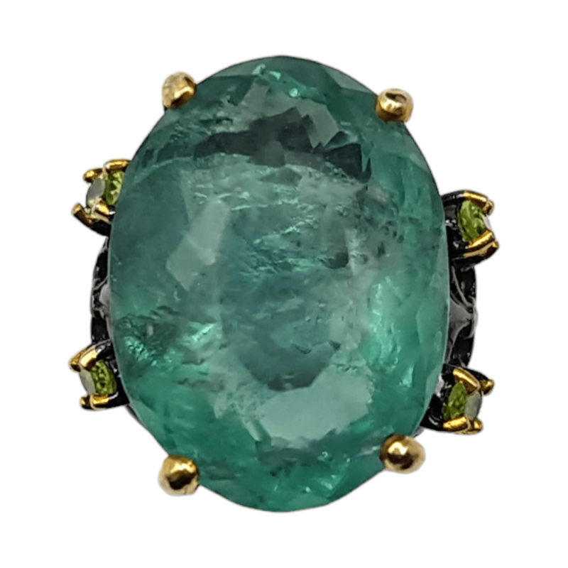 Inel argint cu fluorit si peridot - Madammi.ro Inel argint cu fluorit si peridot - Madammi.ro
