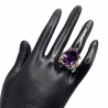 Inel argint cu ametist 24ct si topaz  - Madammi.ro