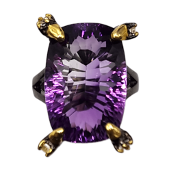 Inel argint cu ametist 28ct si topaz - Madammi.ro