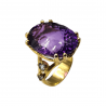Inel argint cu ametist 32ct si topaz - Madammi.ro