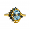 Inel argint cu topaz si safir - Madammi.ro