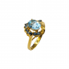 Inel argint cu topaz si safir - Madammi.ro