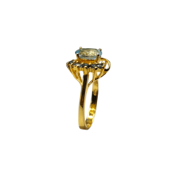 Inel argint cu topaz si safir - Madammi.ro