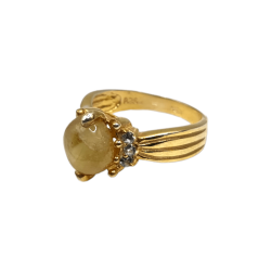 Inel argint cu safir galben si topaz - Madammi.ro