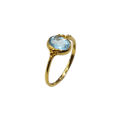 Inel argint cu topaz albastru - Madammi.ro