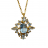 Colier argint cu topaz albastru - Madammi.ro