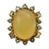 Inel argint cu opal galben si topaz - Madammi.ro