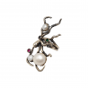 Inel argint cu perla, safir, rubin si onix verde - Madammi.ro