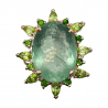 Inel argint cu fluorit, peridot si crom diopsid - Madammi.ro