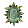 Inel argint cu fluorit, peridot si crom diopsid - Madammi.ro