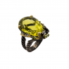 Inel argint cu cuart lemon, topaz si peridot - Madammi.ro