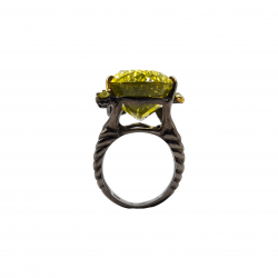 Inel argint cu cuart lemon, topaz si peridot - Madammi.ro