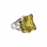 Inel argint cu cuart lemon 27ct si peridot - Madammi.ro