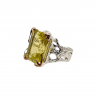 Inel argint cu cuart lemon 27ct si peridot - Madammi.ro
