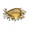 Brosa din argint cu citrin 34ct si peridot - Madammi.ro