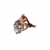 Inel din argint cu sky blue topaz si ametist - Madammi.ro
