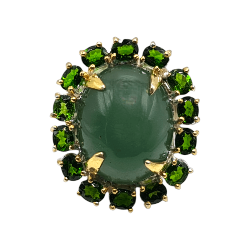 Inel argint cu crisopraz si peridot - Madammi.ro Inel argint cu crisopraz si peridot - Madammi.ro