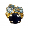 Inel argint cu safir, topaz si cz - Madammi.ro
