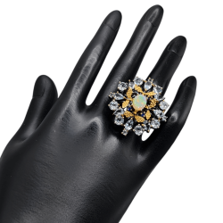 Inel argint cu opal si topaz - Madammi.ro