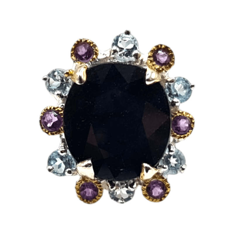 Inel argint cu safir, topaz si ametist - Madammi.ro Inel argint cu safir, topaz si ametist - Madammi.ro