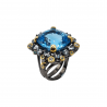 Inel argint cu topaz albastru 27ct- Madammi.ro