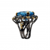 Inel argint cu topaz albastru 27ct- Madammi.ro