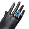 Inel argint cu topaz albastru 27ct- Madammi.ro