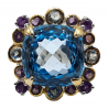 Inel din argint cu swiss blue topaz - Madammi.ro