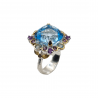 Inel din argint cu swiss blue topaz - Madammi.ro