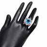Inel din argint cu swiss blue topaz - Madammi.ro