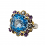 Inel din argint cu swiss blue topaz - Madammi.ro